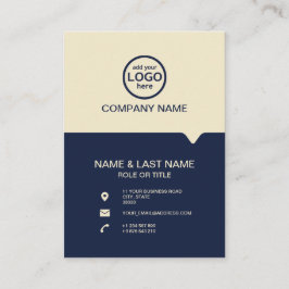 Moderne Berufliche 2 Farben fügen Ihr Logo hinzu Visitenkarte