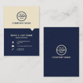 Moderne Berufliche 2 Farben fügen Ihr Logo hinzu Visitenkarte (Vorne/Hinten)