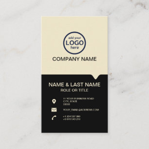 Moderne Berufliche 2 Farben fügen Ihr Logo hinzu Visitenkarte