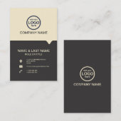 Moderne Berufliche 2 Farben fügen Ihr Logo hinzu Visitenkarte (Vorne/Hinten)