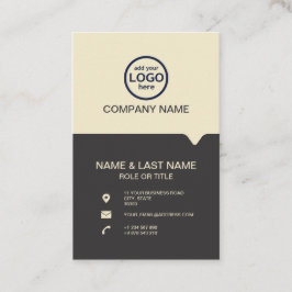 Moderne Berufliche 2 Farben fügen Ihr Logo hinzu Visitenkarte