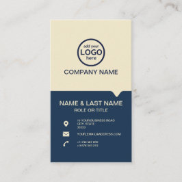 Moderne Berufliche 2 Farben fügen Ihr Logo hinzu Visitenkarte