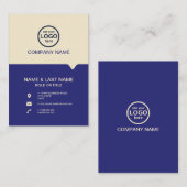 Moderne Berufliche 2 Farben fügen Ihr Logo hinzu Visitenkarte (Vorne/Hinten)