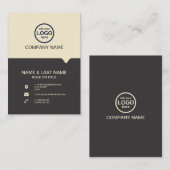Moderne Berufliche 2 Farben fügen Ihr Logo hinzu Visitenkarte (Vorne/Hinten)