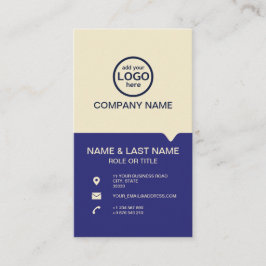 Moderne Berufliche 2 Farben fügen Ihr Logo hinzu Visitenkarte