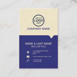Moderne Berufliche 2 Farben fügen Ihr Logo hinzu Visitenkarte
