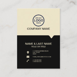 Moderne Berufliche 2 Farben fügen Ihr Logo hinzu Visitenkarte