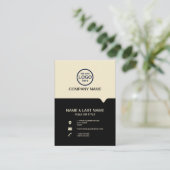 Moderne Berufliche 2 Farben fügen Ihr Logo hinzu Visitenkarte (Stehend Vorderseite)