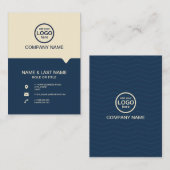 Moderne Berufliche 2 Farben fügen Ihr Logo hinzu Visitenkarte (Vorne/Hinten)