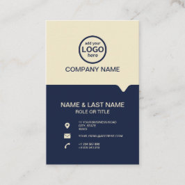 Moderne Berufliche 2 Farben fügen Ihr Logo hinzu Visitenkarte
