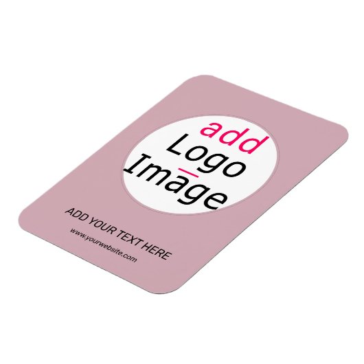 Moderne berufliche, anpassbare staubige Rose Magnet (Linke Seite)