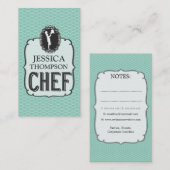 Moderne Berufliche Aqua Cook Koch Custom Cards Visitenkarte (Vorne/Hinten)