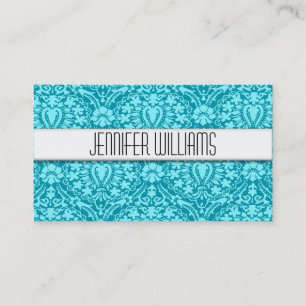 Moderne berufliche Aqua-Damast-Geschäfts-Karten Visitenkarte