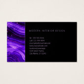 Moderne Berufliche Aquarellfarbe Agate Lila Geode (Rückseite)