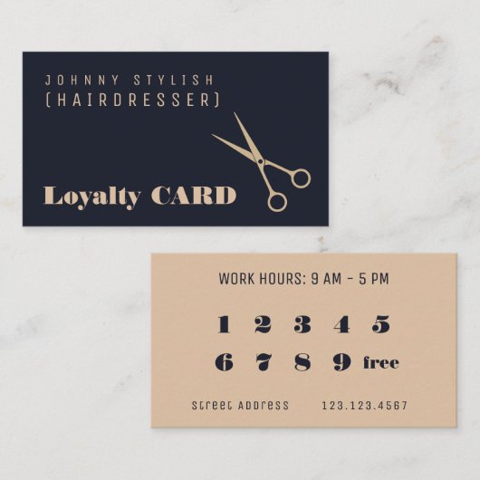 Moderne berufliche Artloyalitätskarte Treuekarte (Vorne/Hinten)