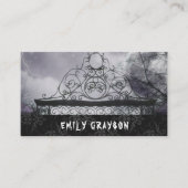 Moderne Berufliche Author Gothic Business Card Visitenkarte (Vorderseite)