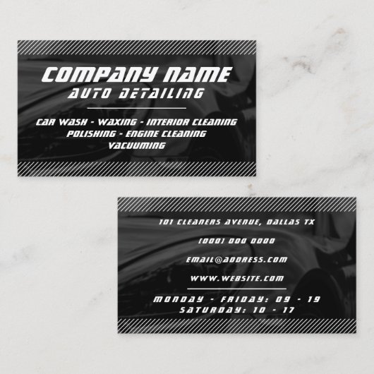 Moderne berufliche Automobil-Visitenkarte Visitenkarte (Vorne/Hinten)