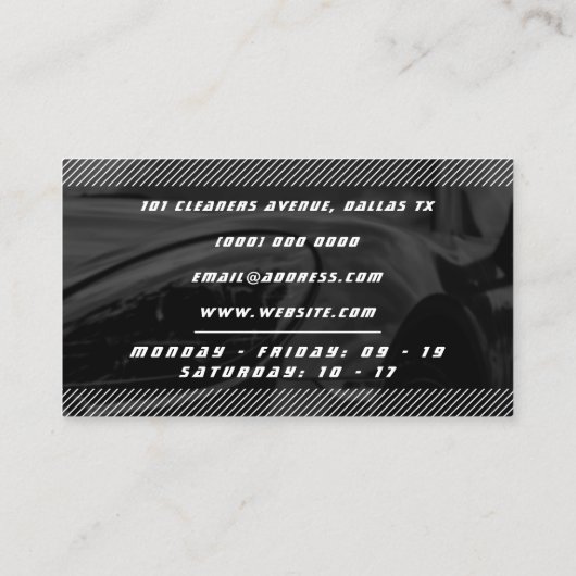 Moderne berufliche Automobil-Visitenkarte Visitenkarte (Rückseite)