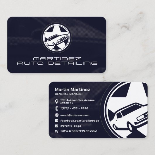 Moderne berufliche Automobilindustrie Visitenkarte (Vorne/Hinten)