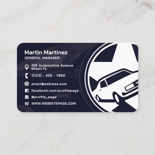 Moderne berufliche Automobilindustrie Visitenkarte (Rückseite)