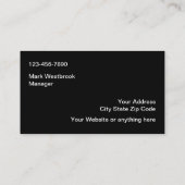 Moderne Berufliche Automotive Business Cards Visitenkarte (Rückseite)