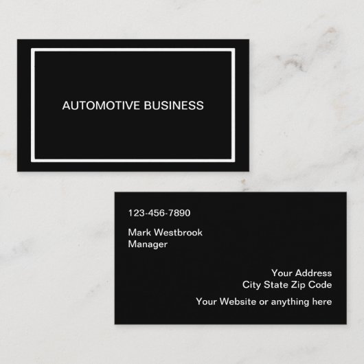 Moderne Berufliche Automotive Business Cards Visitenkarte (Vorne/Hinten)
