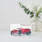 Moderne Berufliche Autos, die die Reinigung von Wa Visitenkarte (Stehend Vorderseite)