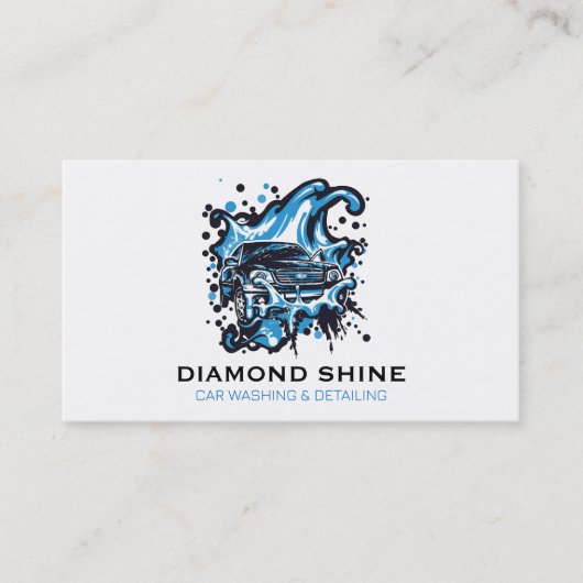 Moderne Berufliche Autos, die die Reinigung von Wa Visitenkarte (Vorderseite)