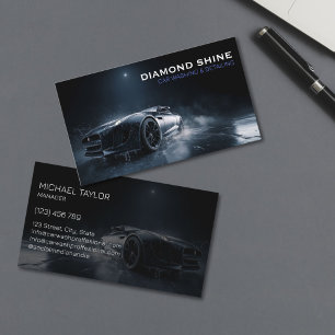 Moderne Berufliche Autos, die die Reinigung von Wa Visitenkarte