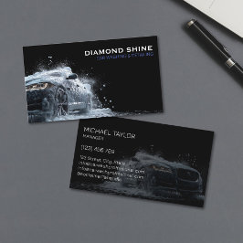 Moderne Berufliche Autos, die die Reinigung von Wa Visitenkarte