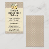 ★ moderne berufliche Bäckerei-Vintage Punkte Visitenkarte (Vorne/Hinten)