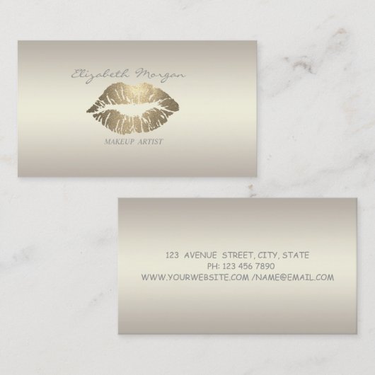 Moderne Berufliche, bezaubernde Lumineszenz, Lippe Visitenkarte (Vorne/Hinten)