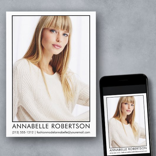 Moderne Berufliche Bilddarstellerkarte Einladung