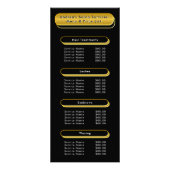 Moderne Berufliche Black and Gold Salons Werbekarte (Vorne)