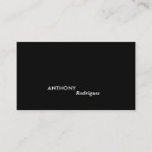 Moderne Berufliche Black Business Card Visitenkarte (Vorderseite)