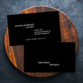 Moderne Berufliche Black Business Card Visitenkarte