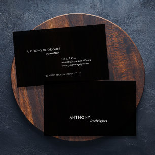 Moderne Berufliche Black Business Card Visitenkarte