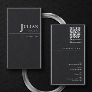 Moderne Berufliche Black Business Card Visitenkarte