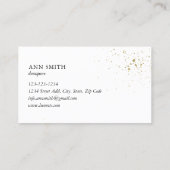 Moderne Berufliche Black Gold Business Card Visitenkarte (Rückseite)