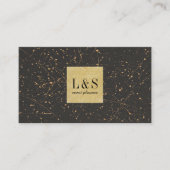 Moderne Berufliche Black Gold Business Card Visitenkarte (Vorderseite)