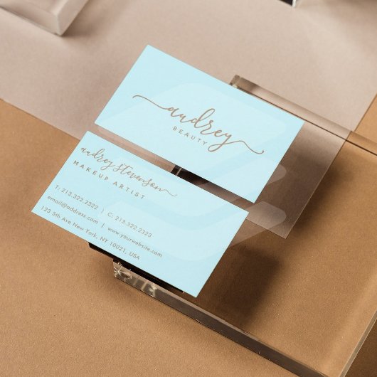 Moderne Berufliche Blaugoldensignatur Visitenkarte