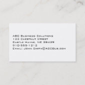 Moderne Berufliche Blue Polka Dot Business Card Visitenkarte (Rückseite)