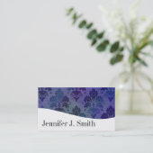 Moderne Berufliche Blue & White Visiards Visitenkarte (Stehend Vorderseite)