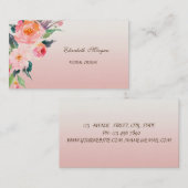 Moderne, Berufliche Blume - Wasserfarben Visitenkarte (Vorne/Hinten)