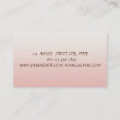 Moderne, Berufliche Blume - Wasserfarben Visitenkarte (Rückseite)