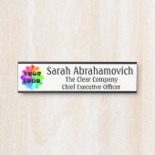 Moderne Berufliche Bürotür signiert Ihr Logo Türschild (Vorderseite )