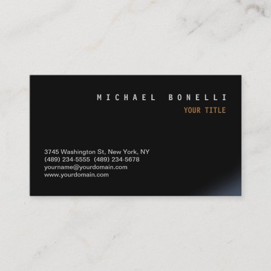 Moderne Berufliche Business Card Visitenkarte (Vorderseite)