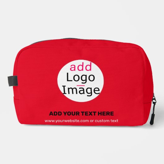 Moderne Berufliche Business Chic Vivid Red Custom Waschbeutel (Vorderseite)