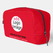 Moderne Berufliche Business Chic Vivid Red Custom Waschbeutel (Rechte Ecke)