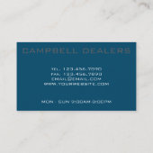 Moderne Berufliche Car Dealer Business Card Visitenkarte (Rückseite)